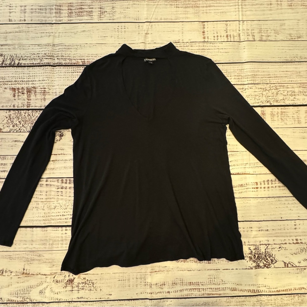 Express Black Long Sleeve Tee